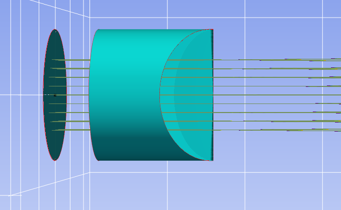 Flat mirror folding the optical axis (2D)