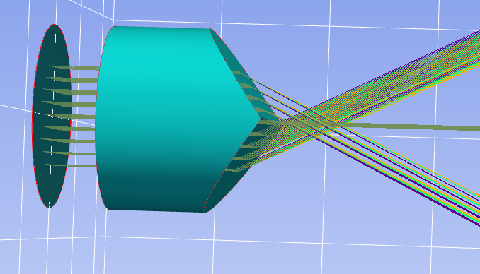 Flat mirror folding the optical axis (3D)